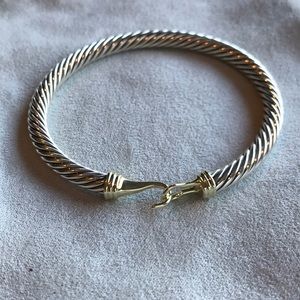 David Yurman 14k Gold Cable Link Buckle Bracelet